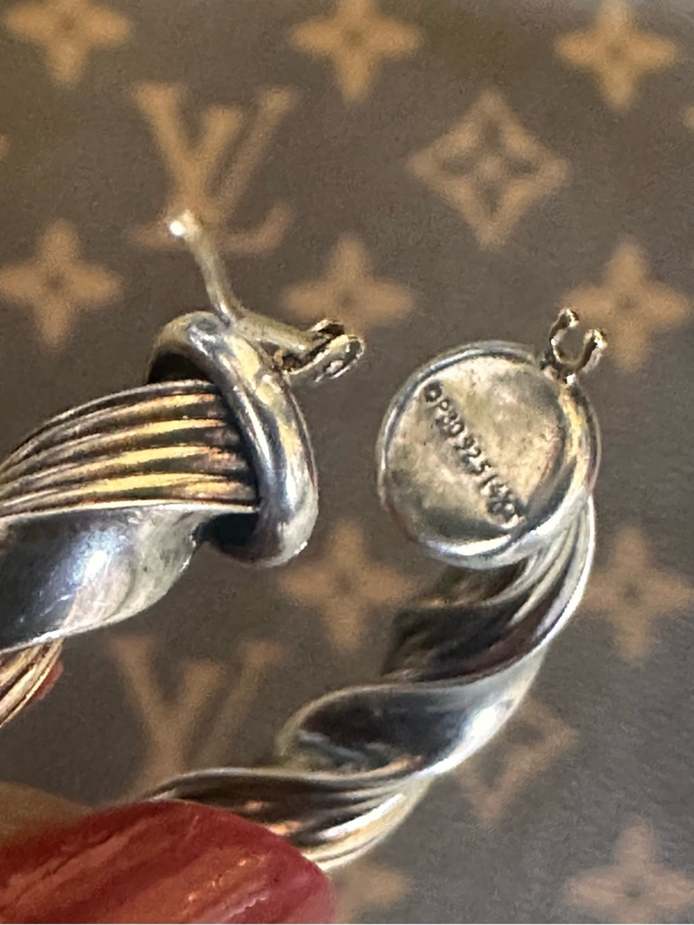 Peter Brams Designs Sterling Silver/14 Karat Yellow Gold Hoops For Pierced Ears - Picture 7 of 10